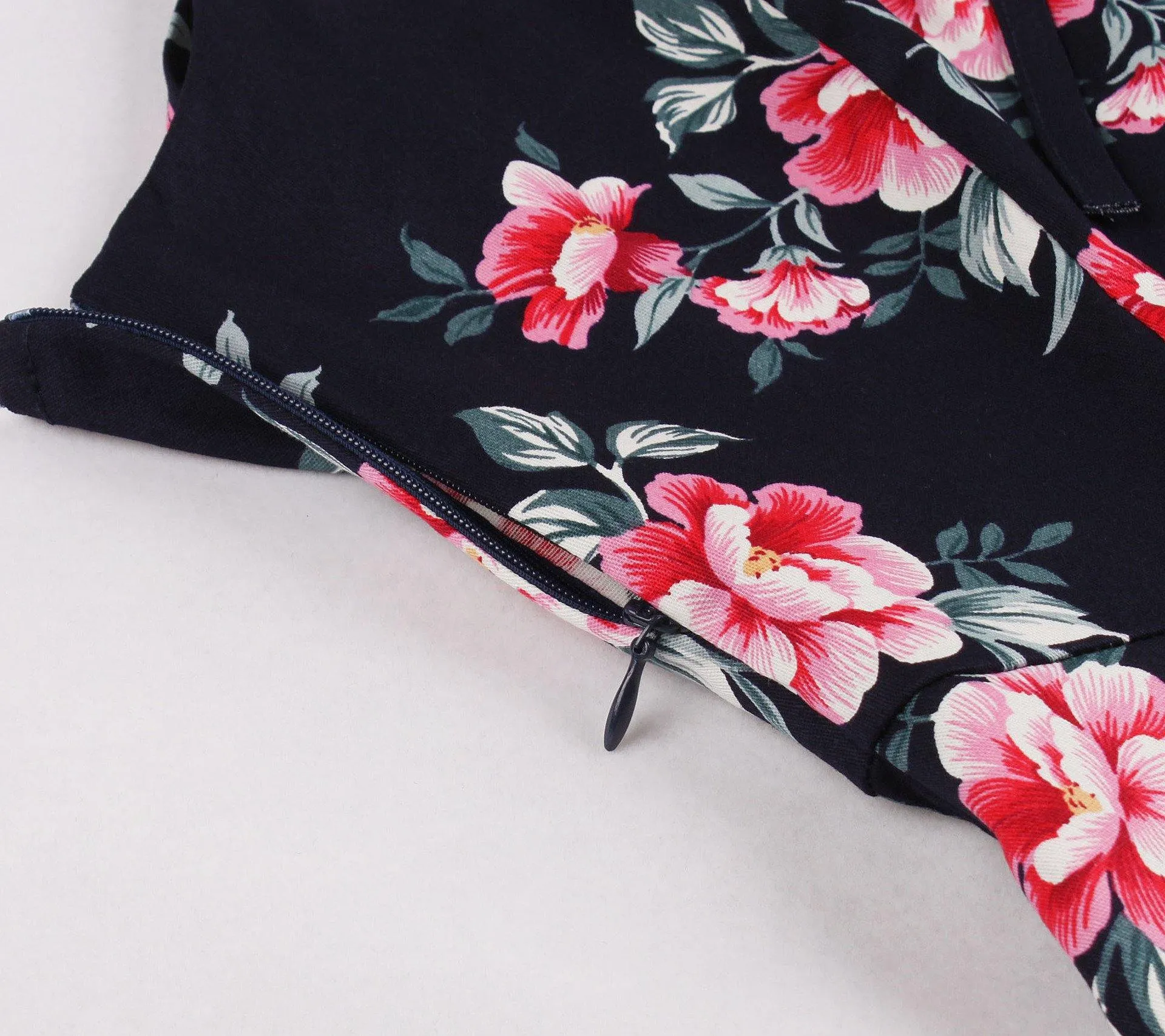 Women Summer Floral Print Retro Dresses