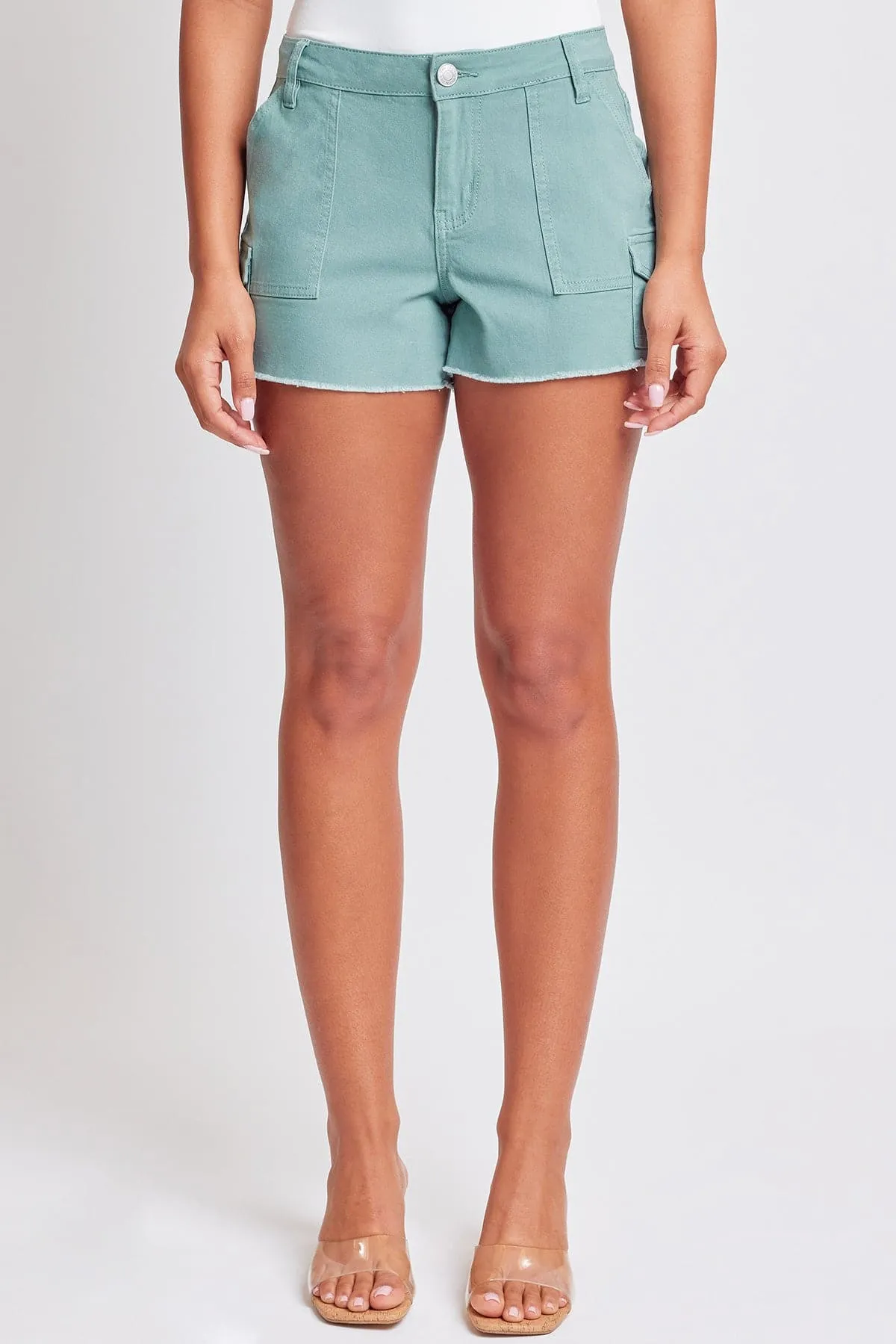 Women’s High-Rise Flap Pocket Cargo Short from YMI JEANS