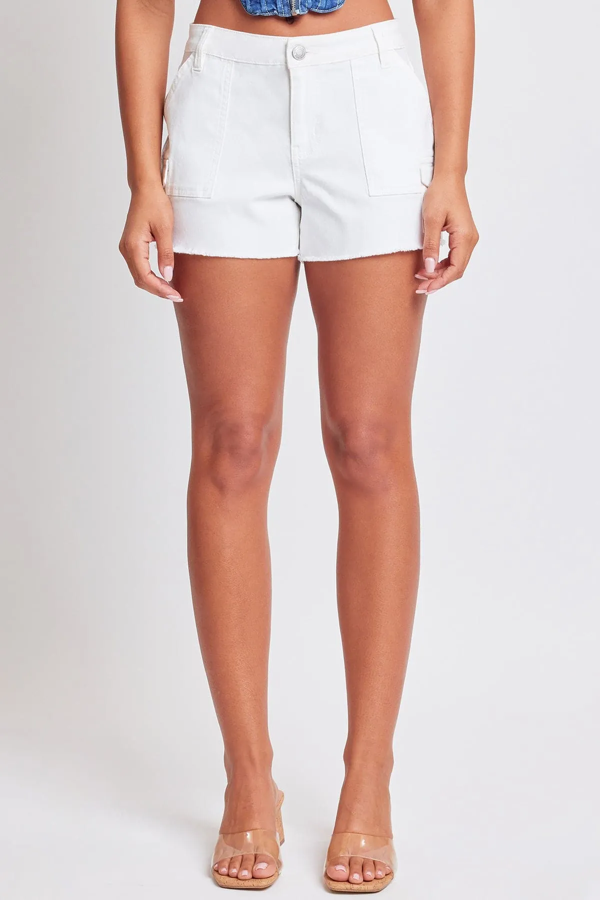 Women’s High-Rise Flap Pocket Cargo Short from YMI JEANS