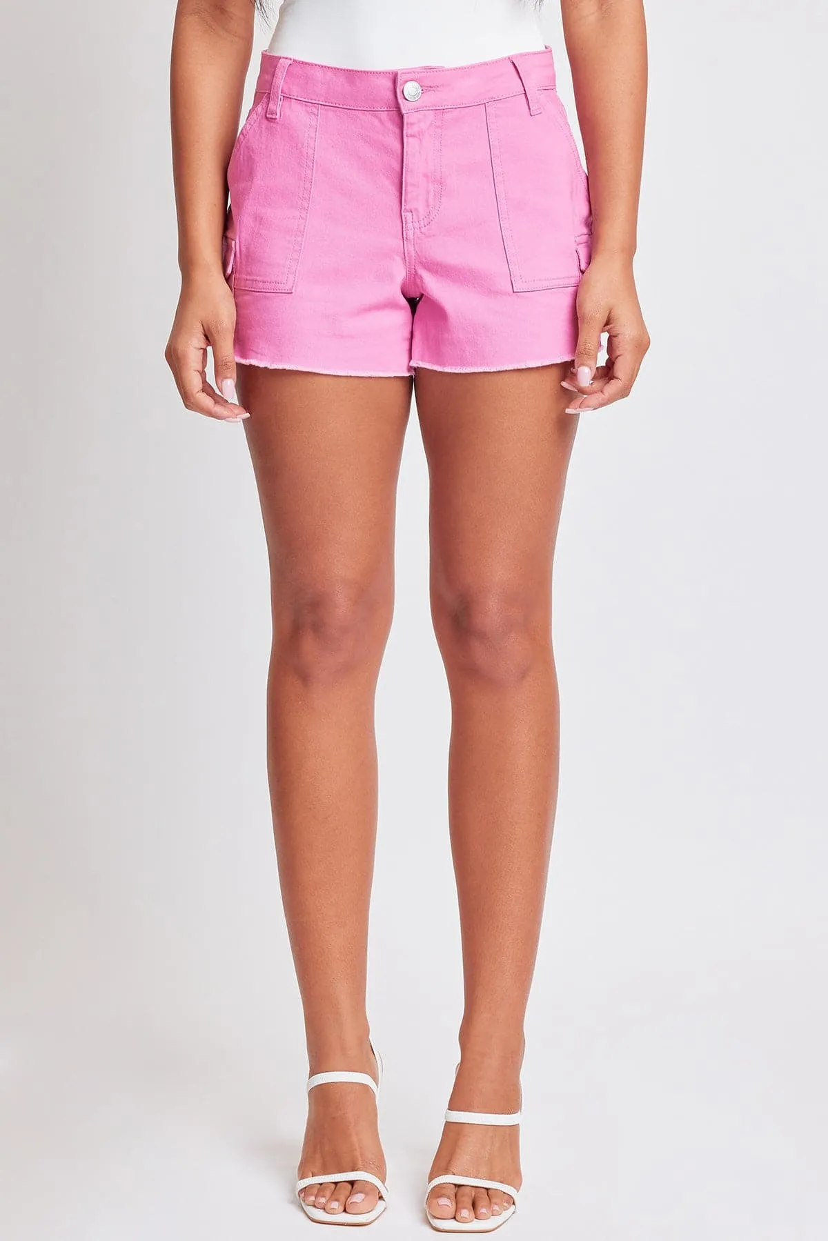 Women’s High-Rise Flap Pocket Cargo Short from YMI JEANS