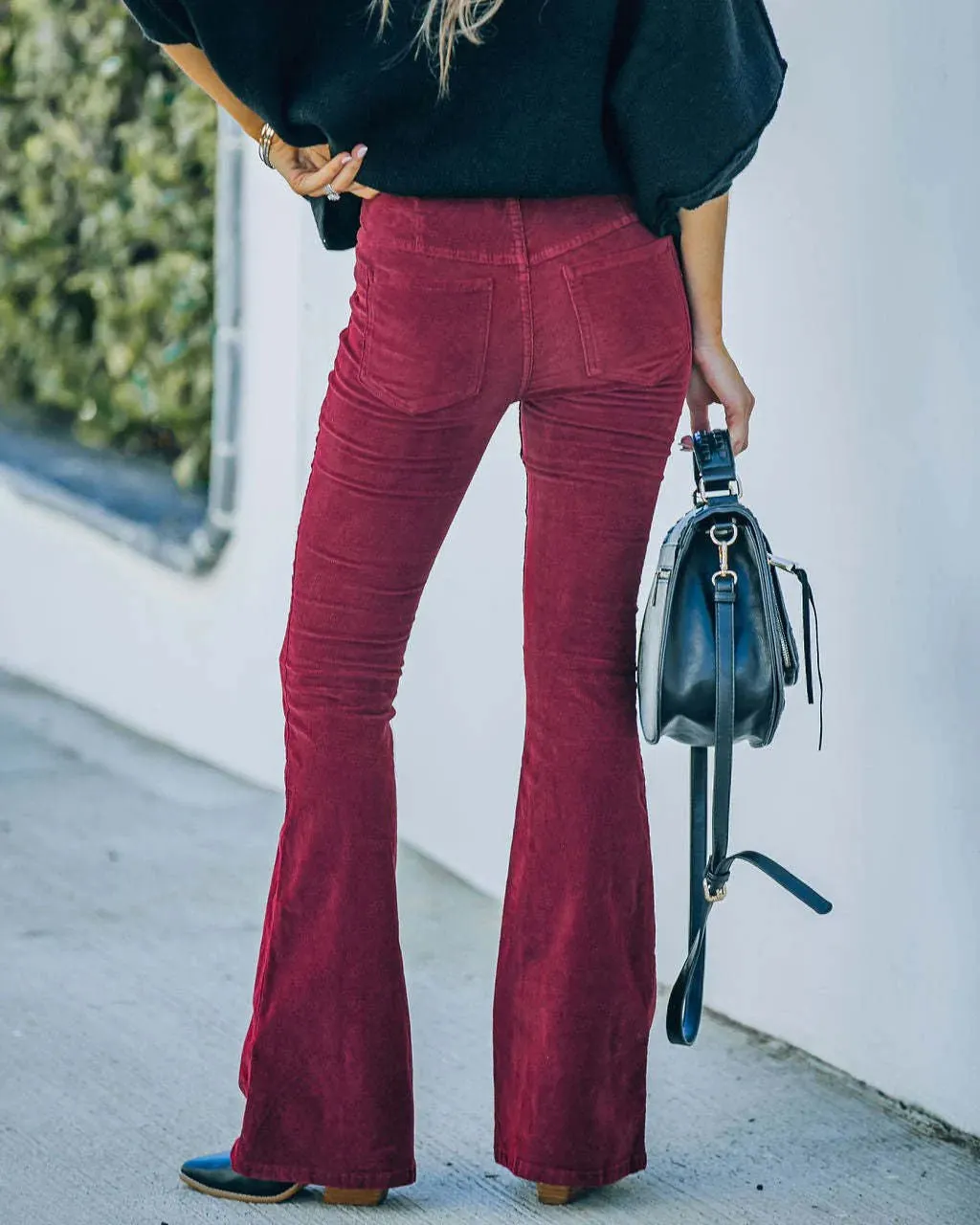 Women's High-Waisted Flared Trousers