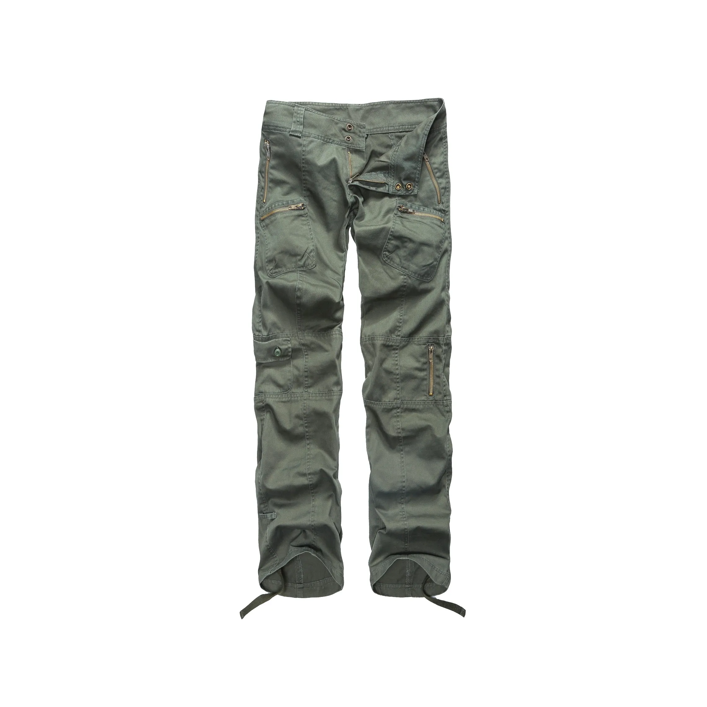 Womens Ladies Comfort Casual Cargo Pants Outdoor Camping Trekking pants - LOW RISE