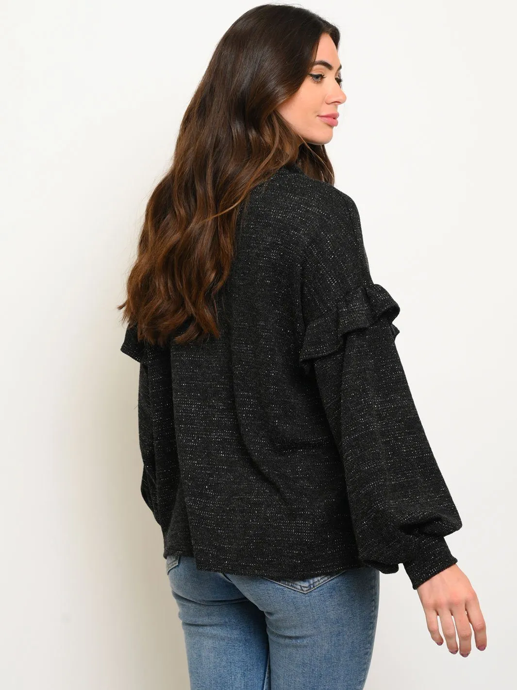 WOMEN'S TURTLE NECK LONG SLEEVE TOP
