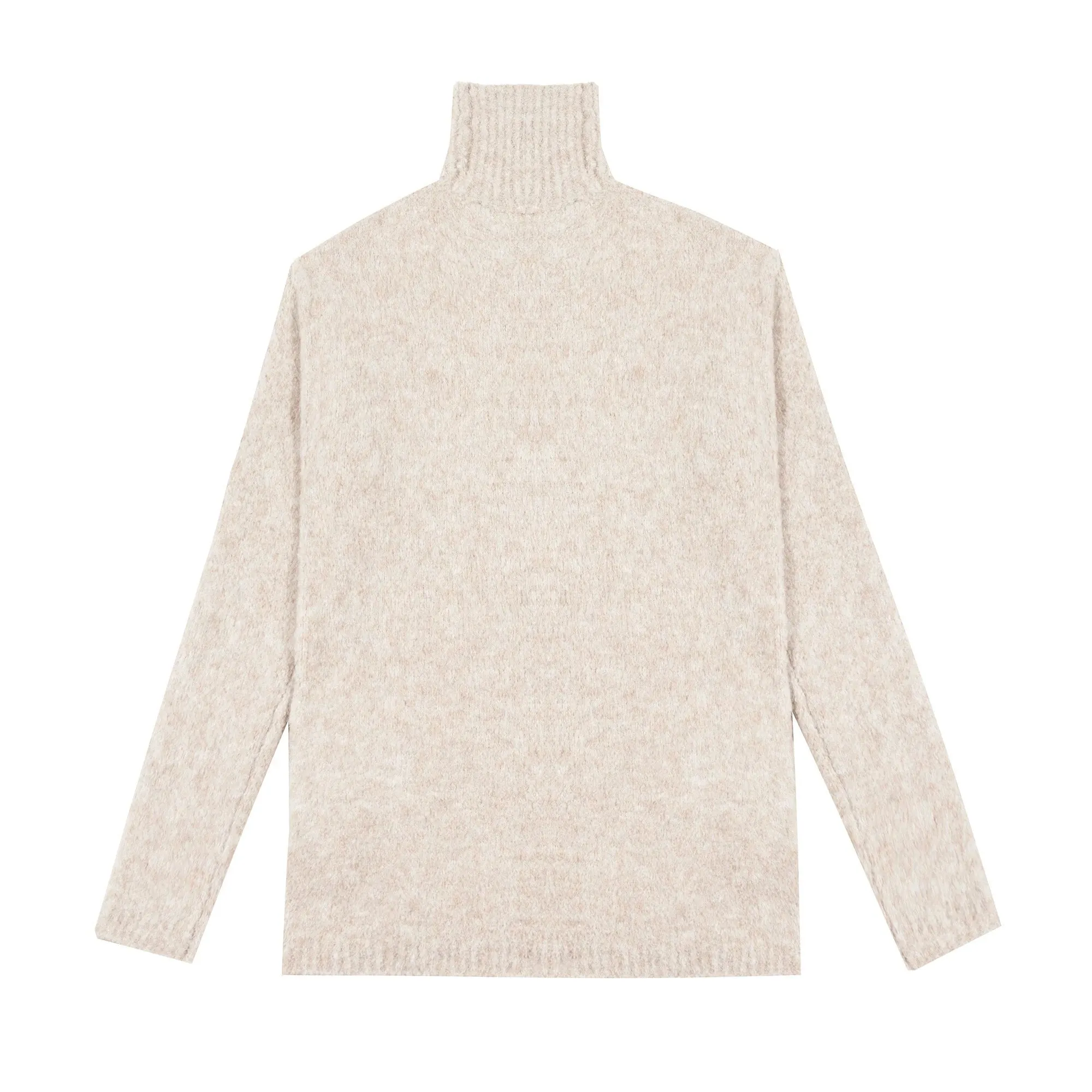 Wool Loop Turtleneck Sweater