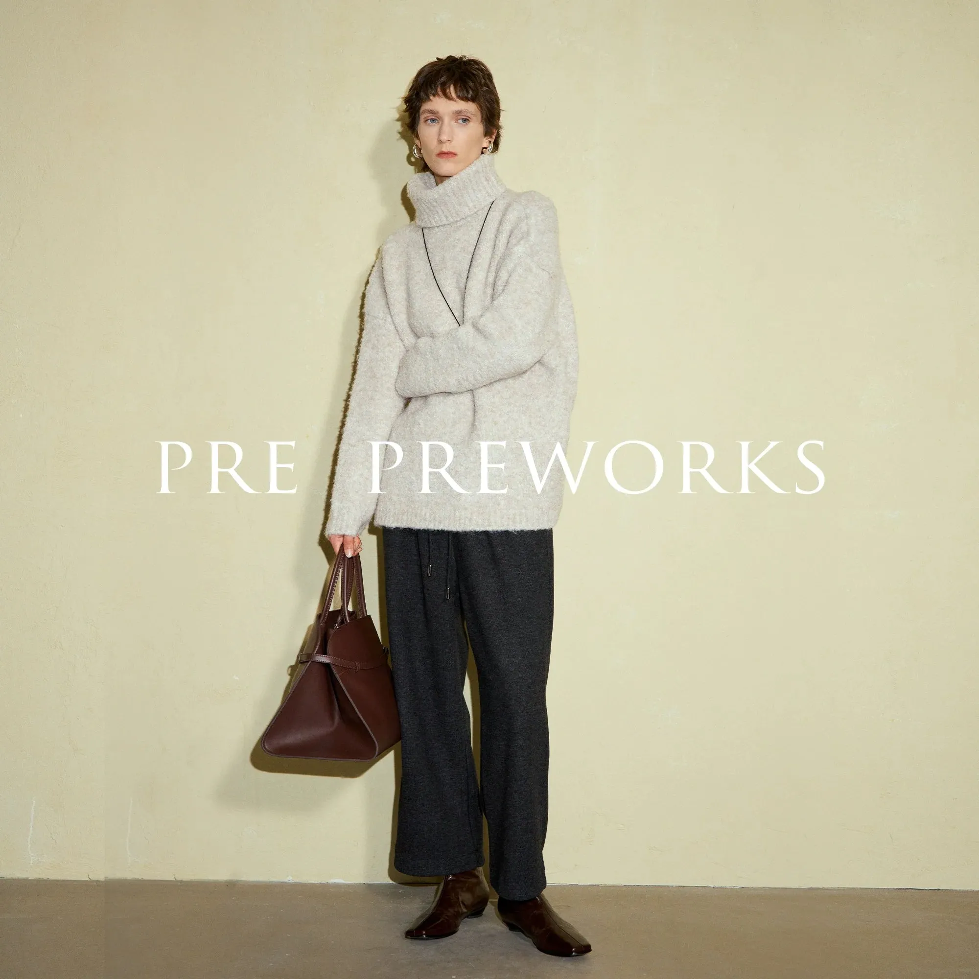 Wool Loop Turtleneck Sweater