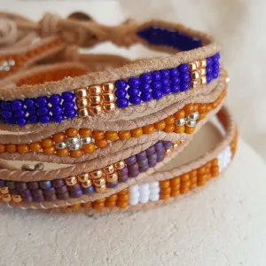 Woven bead bracelet