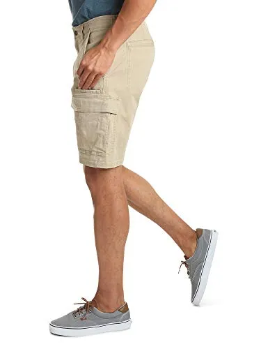 Wrangler Authentics Men's Classic Cargo Stretch Short, Grain Twill, 36