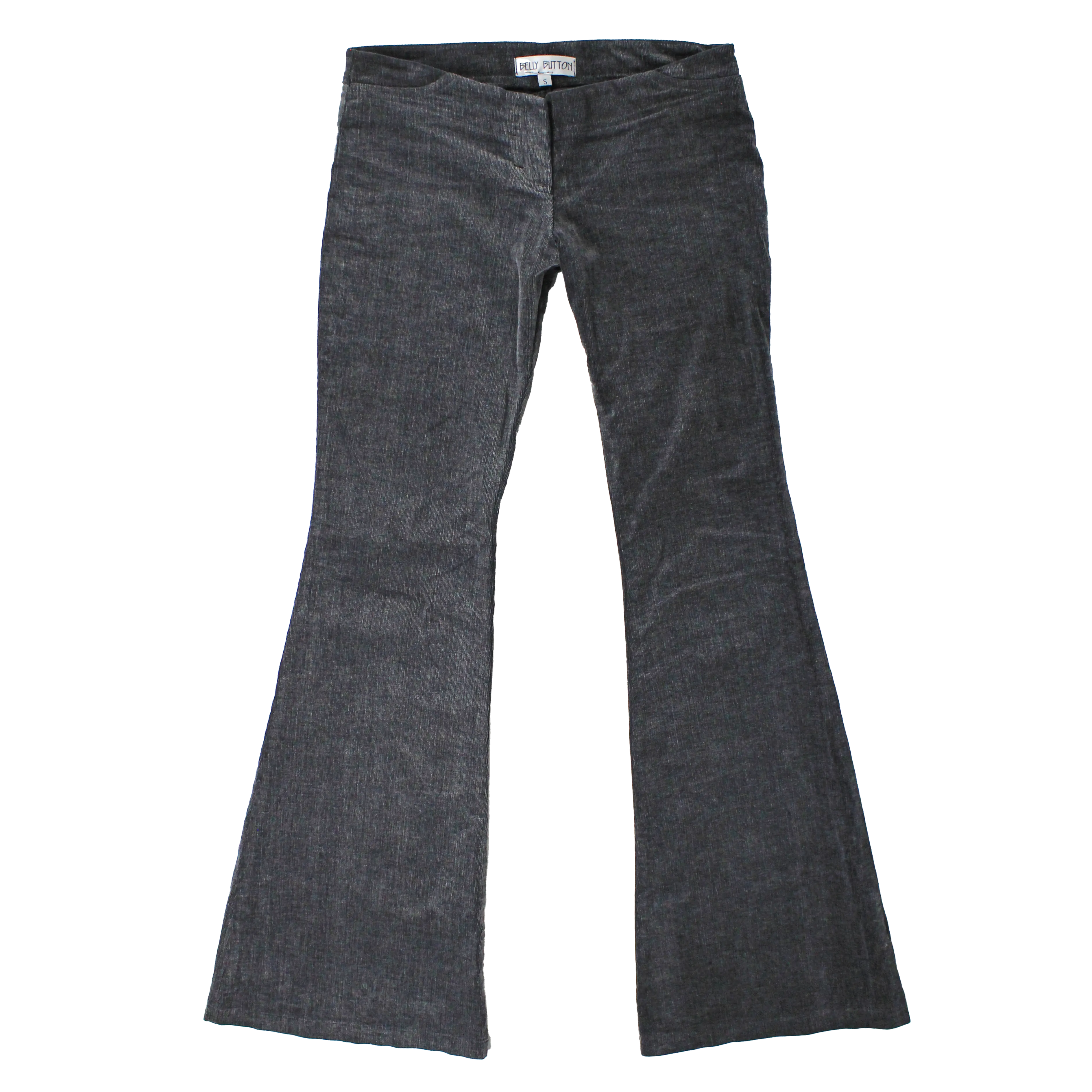 Y2K Grey Corduroy Flares (S)