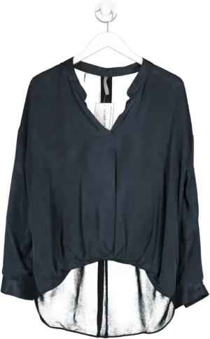 Yaya Women Blue Soft Tunic Blouse With Long Sleeves UK 12