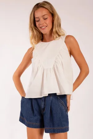 Yui Sleeveless Ruffle Detail Top